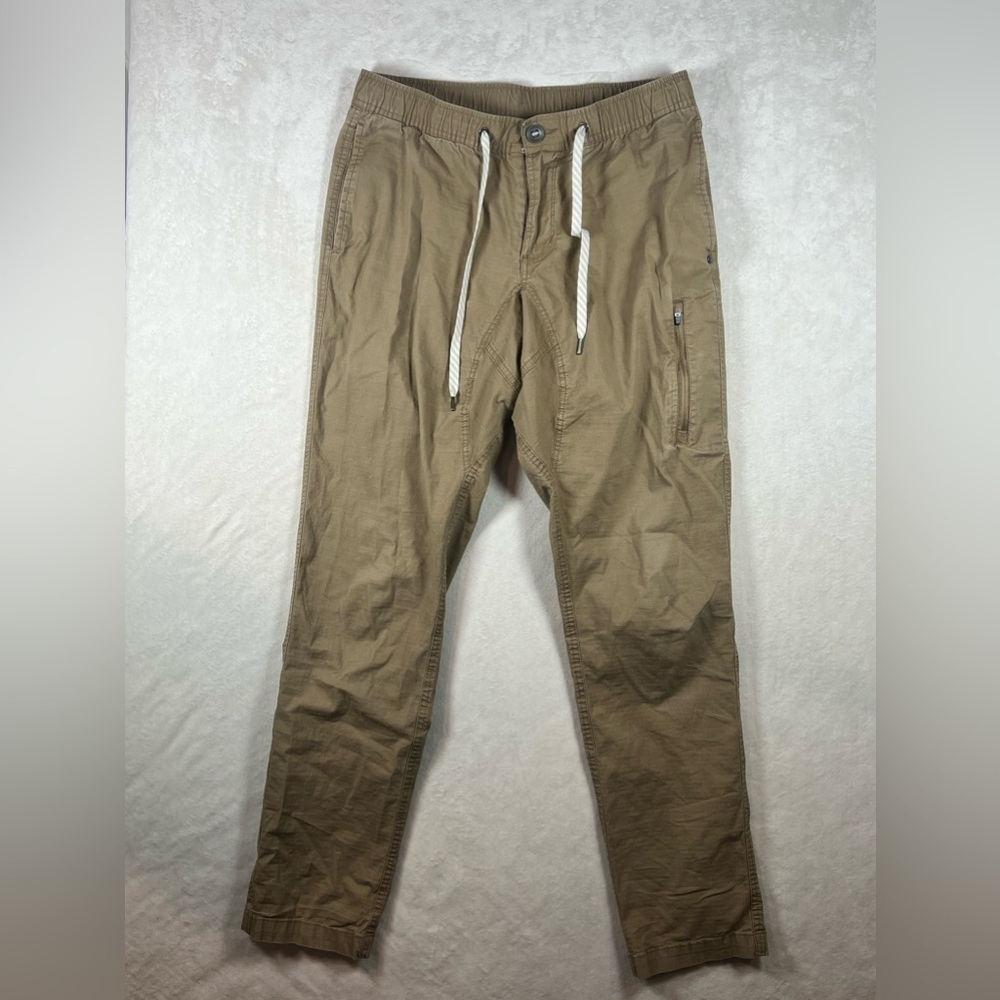 VUORI Men’s Medium Classic Brown Ripstick Stretch Band Lounge Jogger Pants Lulu